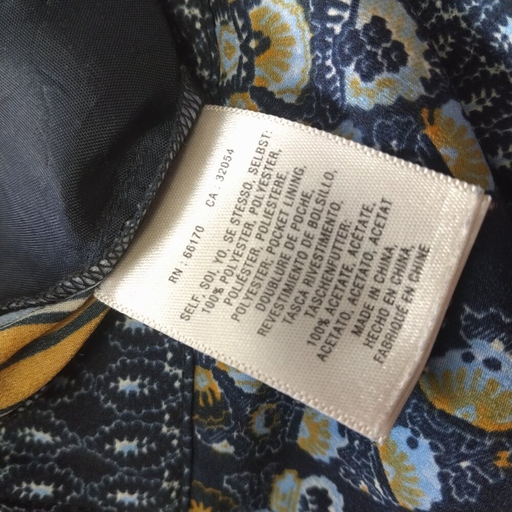 Elevenses Anthropologie Size 4 Aralia Printed Boho Cropped Roll Cuff Pants - Picture 7 of 7